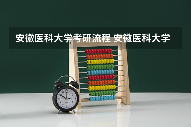 安徽医科大学考研流程 安徽医科大学考研复试大纲