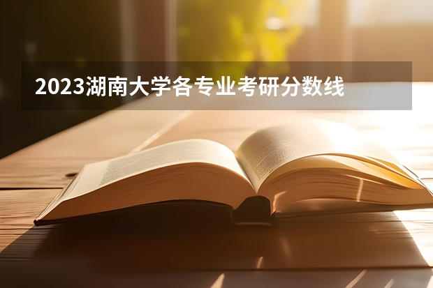 2023湖南大学各专业考研分数线 历年考研分数线汇总