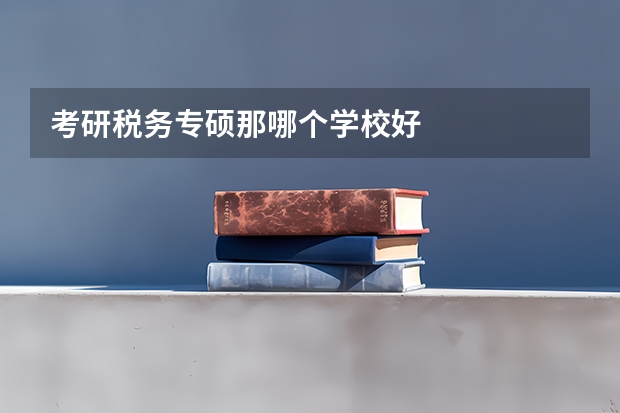 考研税务专硕那哪个学校好
