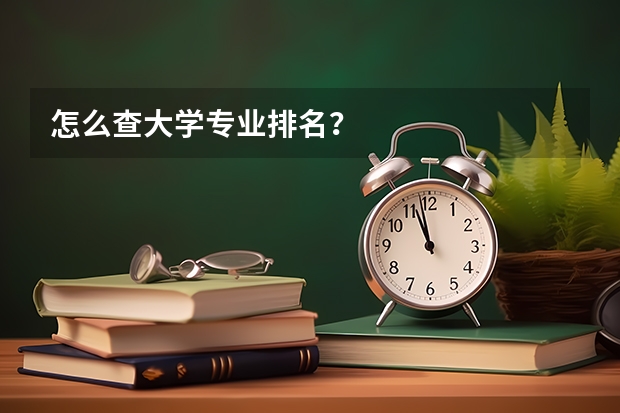 怎么查大学专业排名？