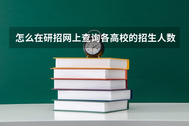 怎么在研招网上查询各高校的招生人数？