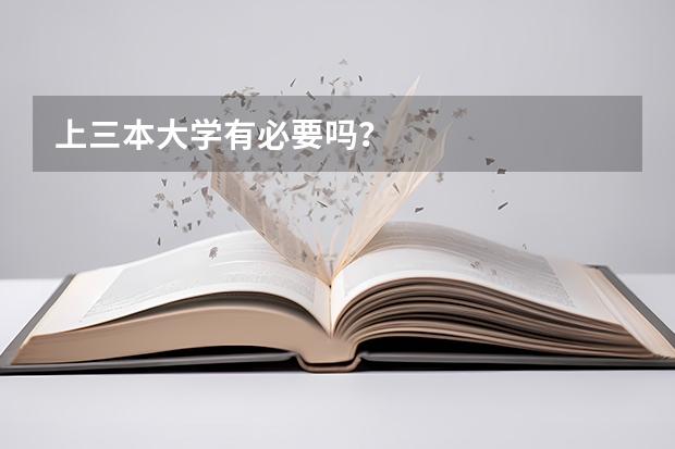 上三本大学有必要吗？